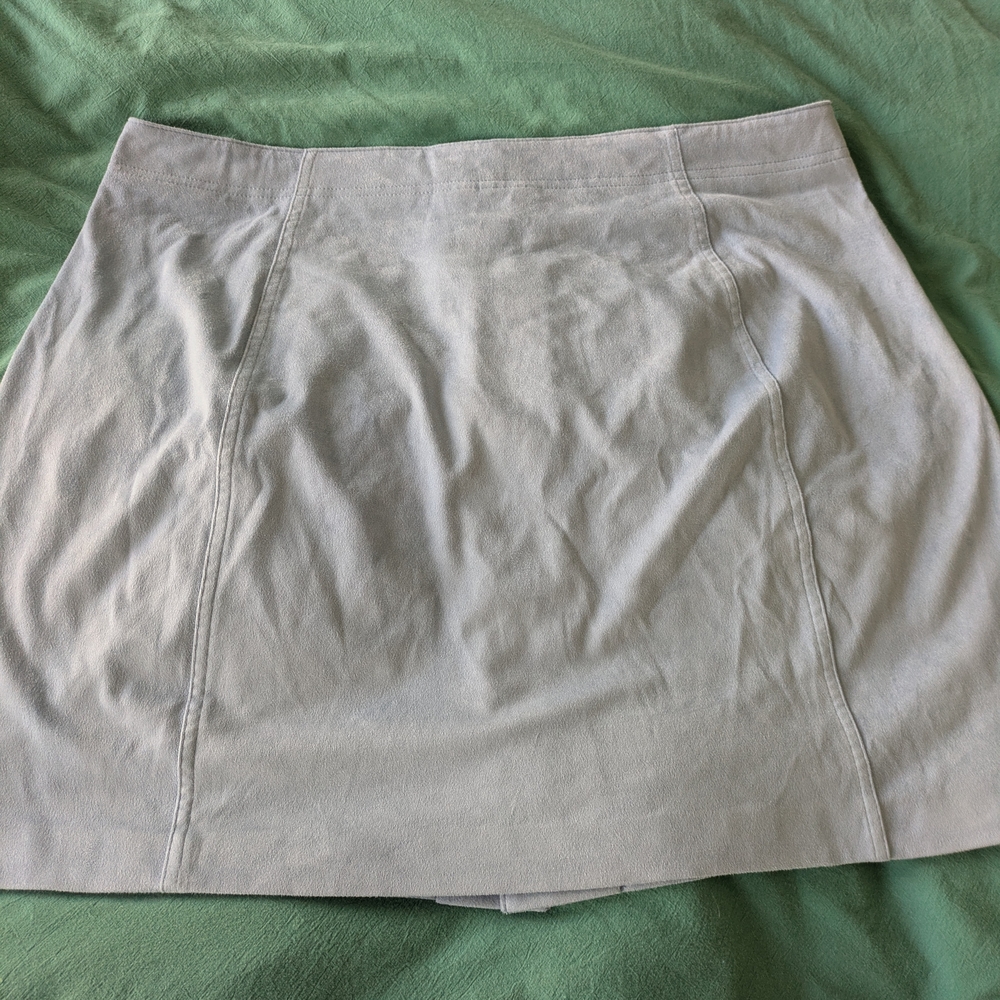 Belle Sky Light Blue Button-Front Mini Skirt 16 - Picture 4 of 6